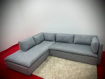 Like new condition pottery barn grey color lshape sofa