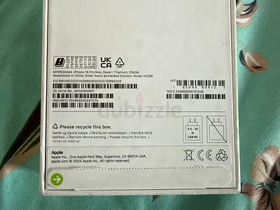 iPhone 16 pro max 256 GB DT