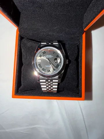 ROLEX Wimbledon 41mm Date Just, jubilee strap,  Master copy automatic watch