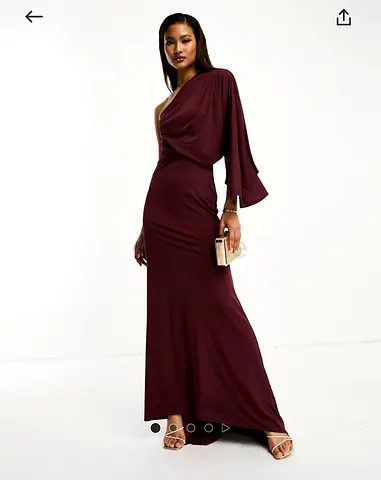 ASOS Burgundy evening gown, long formal dress.