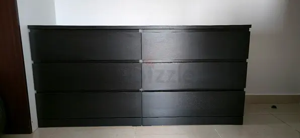 MALM Chest of 6 drawers, black-brown, 160x78 cm