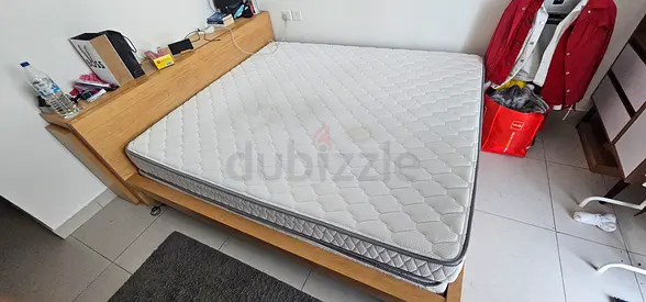 Ikea Bedset king size + 2 medical mattress +bedsheets