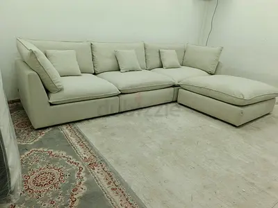 Very comfortable modular sofa with ottoman