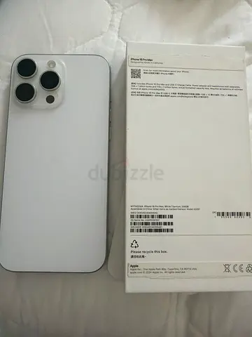 Apple iPhone 16 Pro Max (white titanium) 256GB with original box - brand new condition