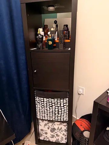 IKEA Kallax 4-Unit Shelving Unit in Black-Brown