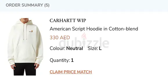 Carhartt WIP American Script Cotton-Blend Hoodie - Size L, Neutral