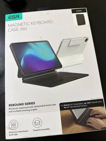 ESR Magnetic Keyboard Case 360 for iPad - Black (Like New)