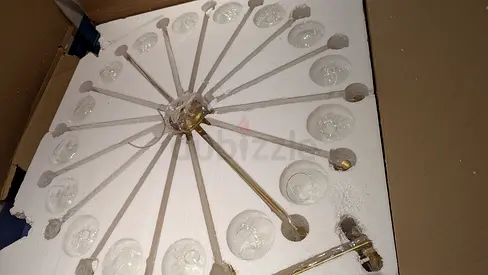 Modern multi-arm chandelier light fixture (new, in box)