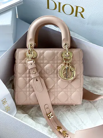 Dior Small Lady Dior My ABCDior Bag in Powder Pink Lambskin