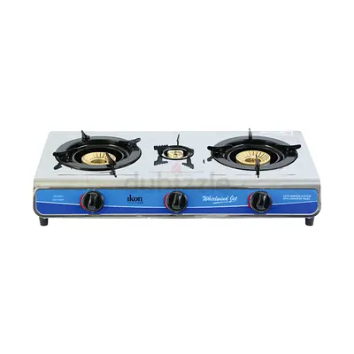 Ikon-3 Burner Gas stove with stainless steel-Used
