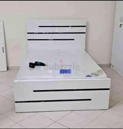 Double size bed MDF with mattress 120x190 cm