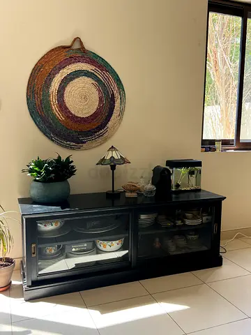 IKEA MALSJÖ TV Bench / Media Unit - Black, 160x48 cm