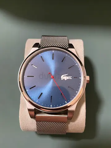 Lactose Mens Stainless Steel Mesh Strap Watch with Blue Dial (Pre-owned)