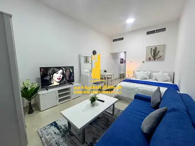 استوديو مطبخ شبه منفصل مفروش فرش راقي جدا للايجار الشهرى بعجمان - الروضة2 - شارع الشيخ عمار