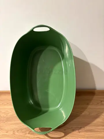 Green Plastic Washing/Utility Tub with Handles - Good Condition