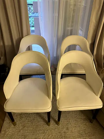 4 leather dining chairs