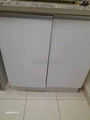 White Kitchen Base Cabinet with Two Doors - Good Used Condition