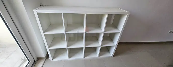 White 12-Cube Storage Shelf / Room Divider - Good Condition