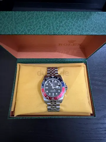 Automatic Rolex GMT-Master II (Pepsi) with Box - Master Copy/Mid-Tier Replica
