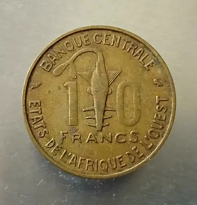 West African States 10 Francs Coin (Banque Centrale) - Vintage Collectible