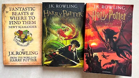 Set of 3 J.K. Rowling Books — Fantastic Beasts + Harry Potter (used)