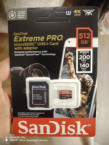 SanDisk Extreme PRO 512GB microSDXC UHS-I with Adapter - Sealed