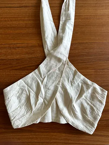 Zara white/ivory cotton tube top