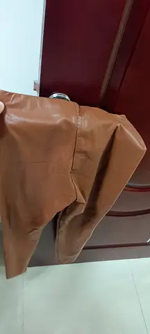 Leather pants brown