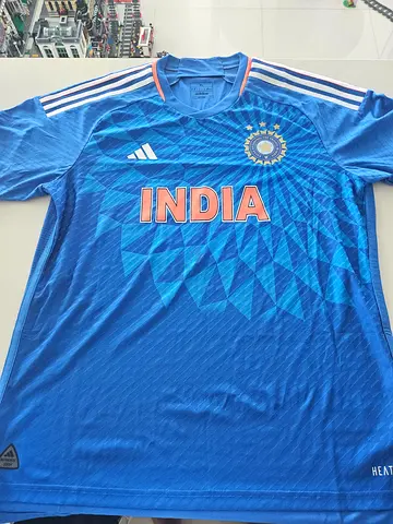 Blue India Cricket Jersey - Size L, Good Condition