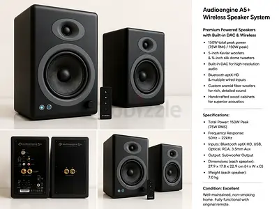 Audioengine A5+ Wireless Powered Speakers (Pair) — Excellent Condition