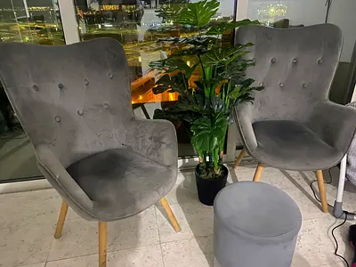 Grey chairs