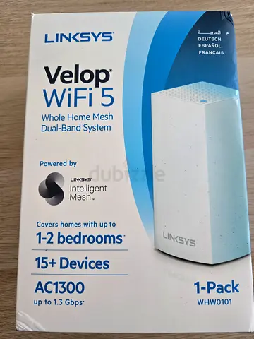 Linksys Velop AC1300 Whole Home Mesh Wi‑Fi 5 Router (1‑Pack)