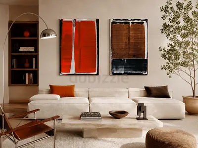 Abstract Wall Art Set 60×90 cm (23.6×35.4 in) – Acrylic on Canvas