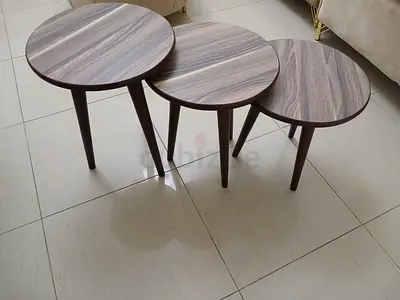 Set of 3 Nesting Round Side Tables