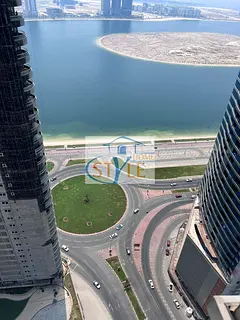 An apartment in Al Khan featuring a direct view of Al Khan Lake and another view of Al Qasba Canal.