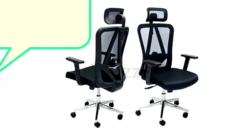 Ergonomic Mesh Office Chair with Headrest (Set of 2) - Adjustable, Lumbar Support