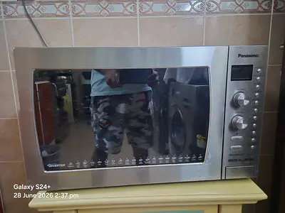 Panasonic stainless steel microwave - used, It need Repair as it Shows H97 Error
