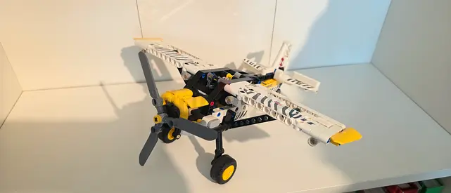 Used LEGO Technic-style Propeller Plane — Good Condition, Includes Landing Gear