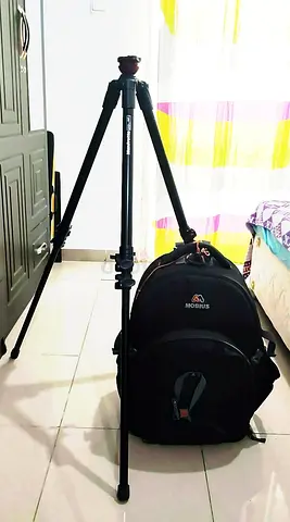 Manfrotto Professional Tripod without head and Mobius Camera Bag