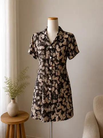 Other Stories Stockholm Atelier Floral Shirt Dress | EU 36