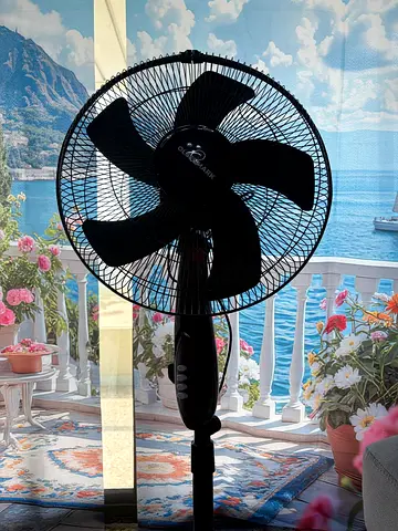 Standing pedestal fan - black, good working condition