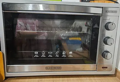 Black and Decker 50L Double Glass Door Electric Oven With Rotisserie, warranty until 2027