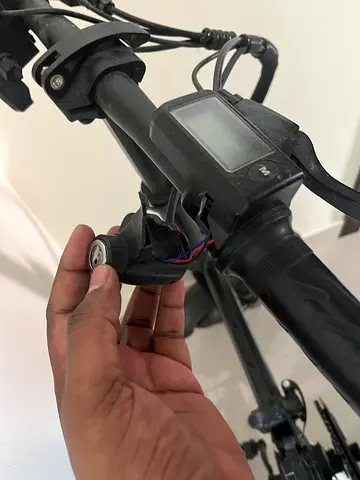 Used Electric Bike Handlebar Display + Key Switch (needs minor repair)