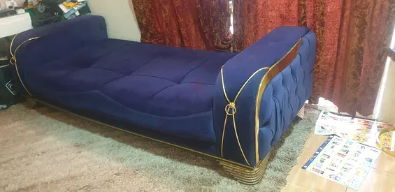 Urgent sale sofa cum bed with gold trim - good condition