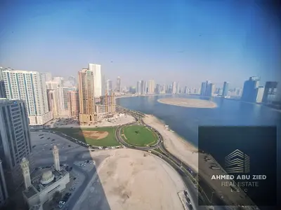 Luxury 2 Bedroom Apartment for annual Rent in Al Khan , Sharjah | Sea View, Built - in Wardrobes ,