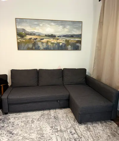 IKEA FRIHETEN L-shaped sofa with storage