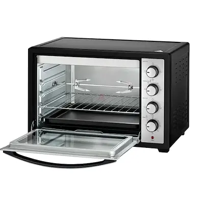 50L Toaster Oven with Rotisserie Double Glass Door