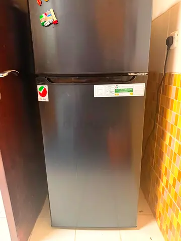 Black Top-Mount Double Door Refrigerator