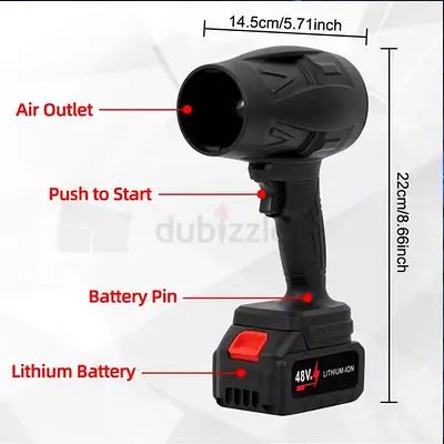 Cordless 48V Lithium Heat Gun / Hot Air Blower - Portable with 2 Batteries