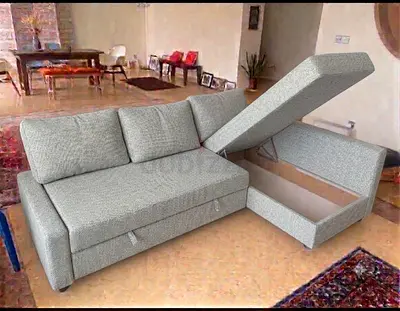 Modern Living Sofa Bed L Shape | Hidden Storage | Left  Right Fitting